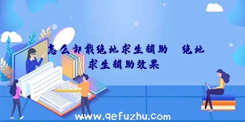 「怎么卸载绝地求生辅助」|绝地求生辅助效果